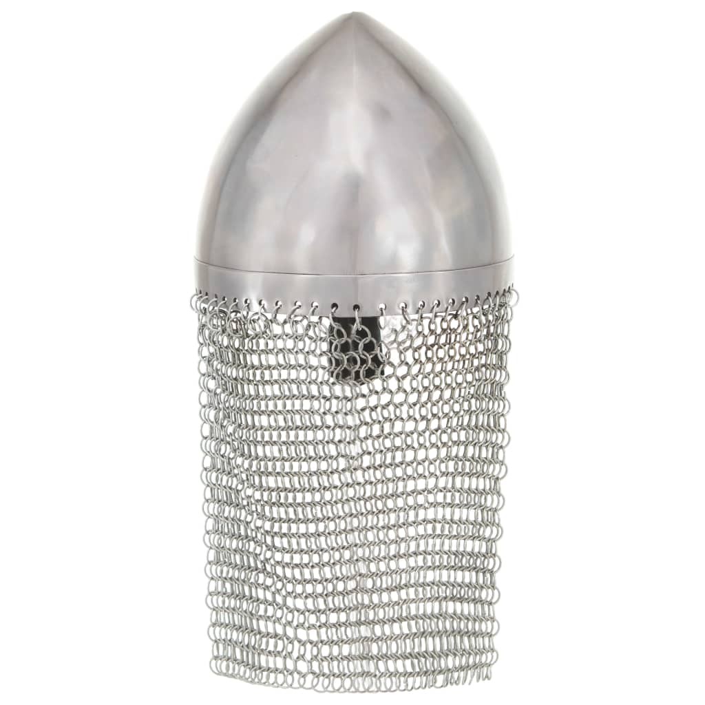 Knight Helmet Antique Replica LARP Silver Steel